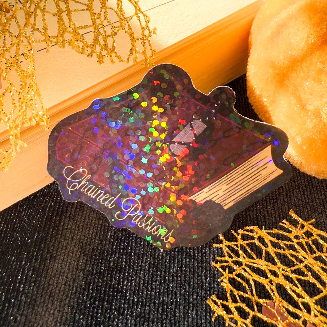 Dark Romance Sticker, Chained Passions, Book Trope Holographic Reader ...