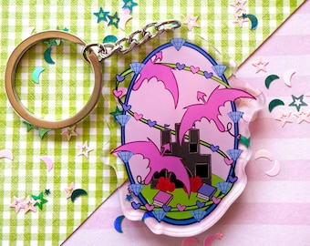 Romantasy Keychain, Dragon Keychain, Bookish Keychain, Book Keychain, Booktok Merch, Fantasy Keyring, Book Lover Gift, Bookish Accessories