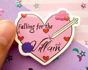 Falling for the Villain Sticker, Book Stickers, Reader Stickers, Bookish Stickers, Book Lover Gifts, Reader Gifts, Bookish Gifts