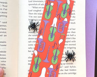 Ghost Instruments Bookmark, Spooky Season Page Marker