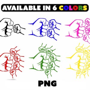 Father&#39;s Day Fist Bump Set Png, Dad Fist Bump Png, Father&#39;s Love Png, Baby Toddler Kid Dad Fist Bump, FamilyPng Files, Dad and Kid PNG