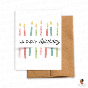 Birthday Candles - Simple Birthday Card | Gift for Him | Gift for Her