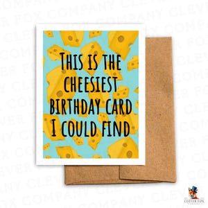 Cheeseest - Carte d'anniversaire drôle | Cadeau pour lui | Cadeau pour elle