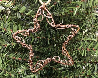 Copper Lacy Star Ornament