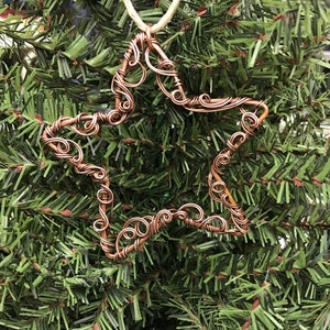 Copper Lacy Star Ornament