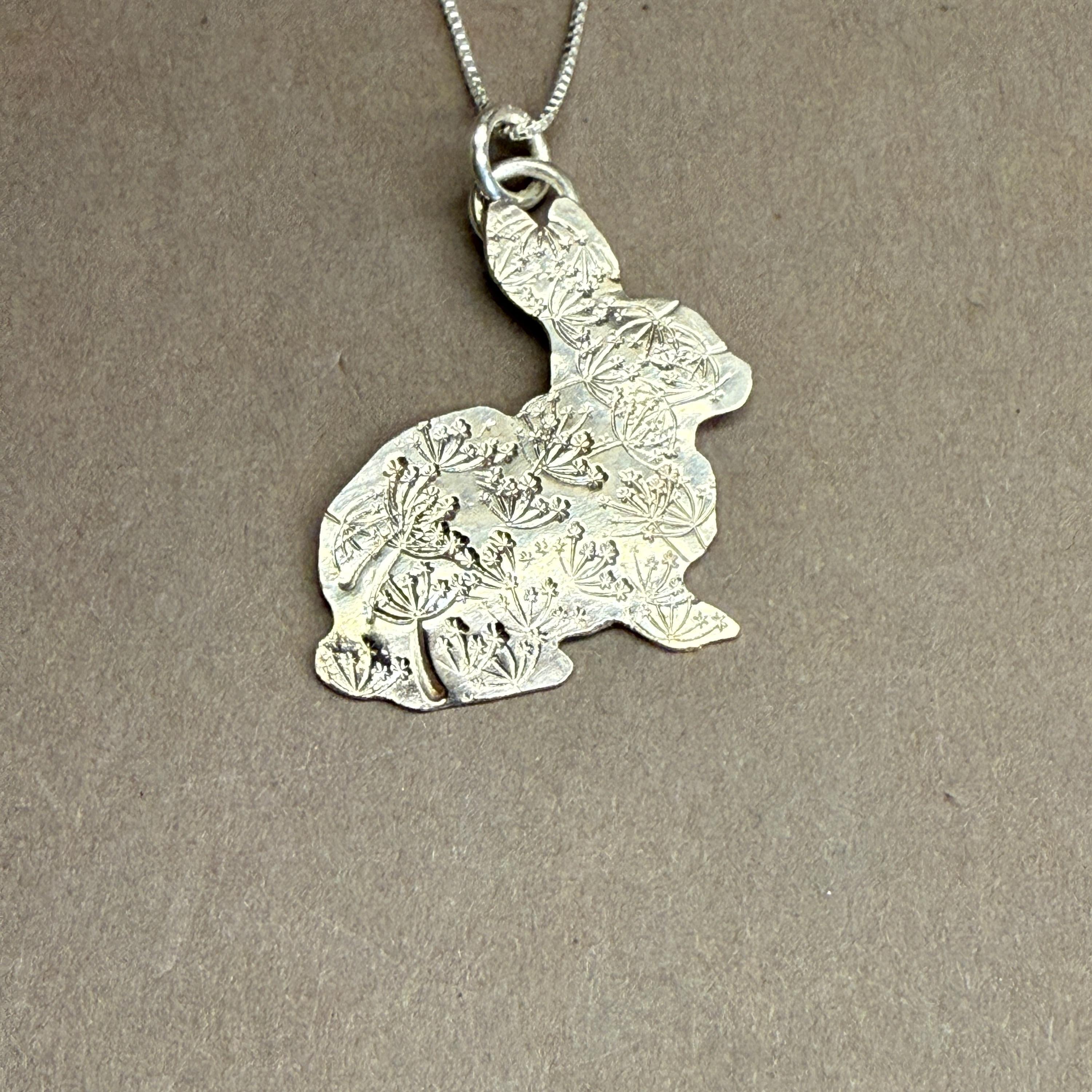 Bunny Rabbit Pendant, Sterling Silver - Etsy