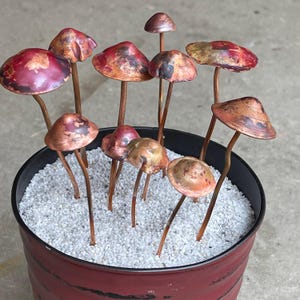 Mushroom Plant Stick Decoration, Flower pot accent.