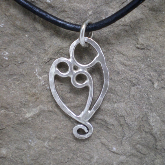 mother and two child necklace