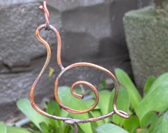 Copper Snail Plant Decor