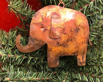 Copper Elephant Ornament