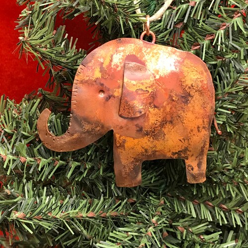 October Elephant Ornament Etsy