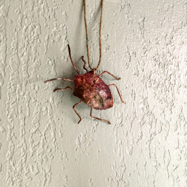 Copper Stink Bug Ornament, Shield Bug image 3