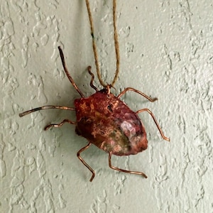 Copper Stink Bug 3D Ornament, Shield Bug