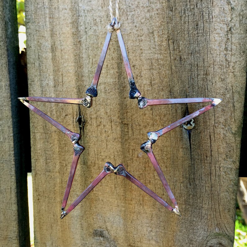 Horseshoe Nail FivePoint Star Ornament Etsy