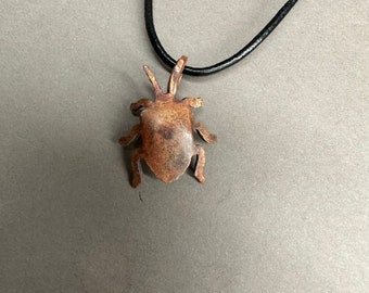 Copper Stink Bug Necklace