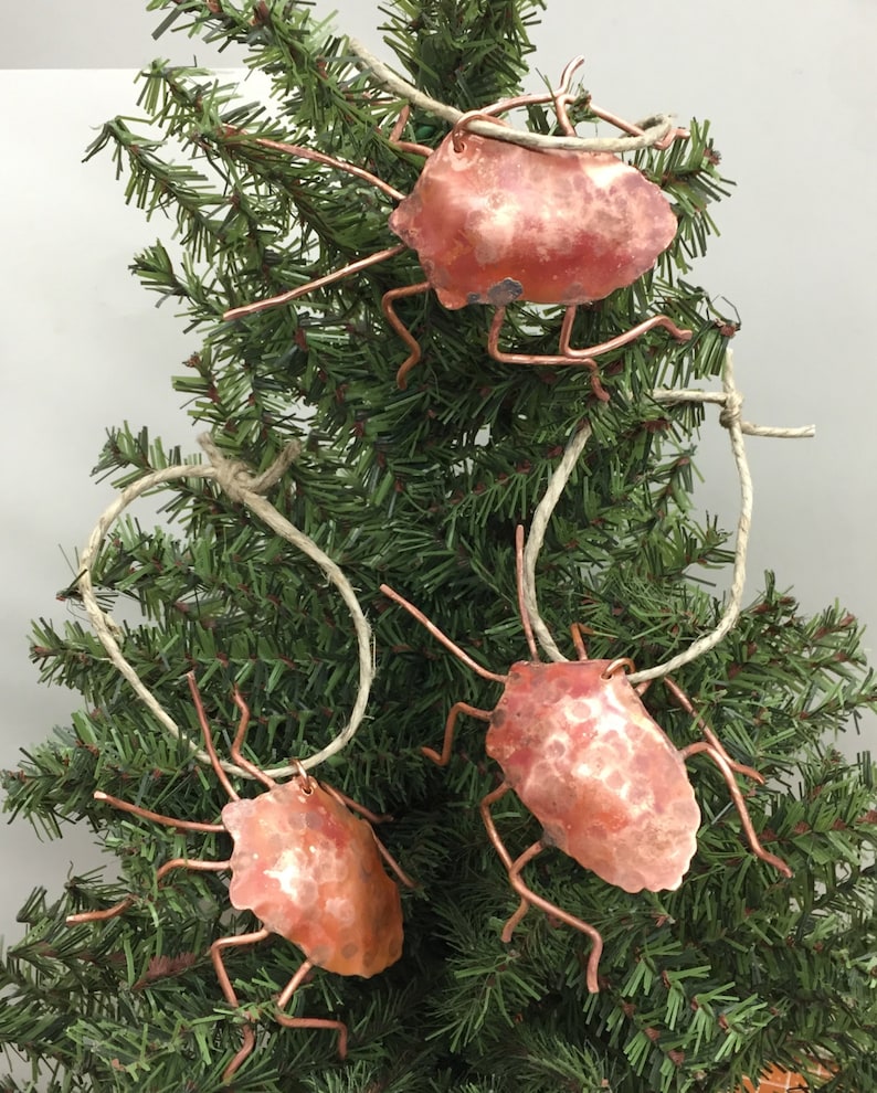 Copper Stink Bug Ornament, Shield Bug image 5