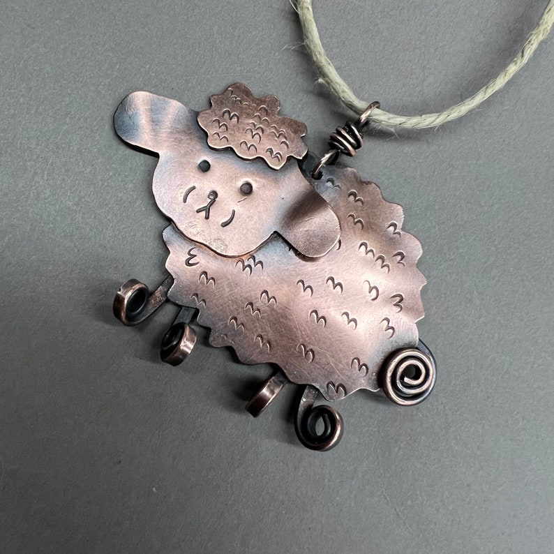 Copper Sheep Lamb Christmas Ornament image 4