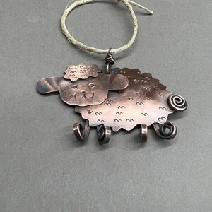 Copper Sheep Lamb Christmas Ornament image 5