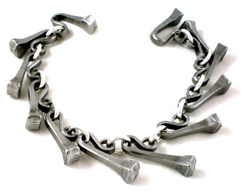 Horseshoe Nail Equestrian Link Bracelet Etsy