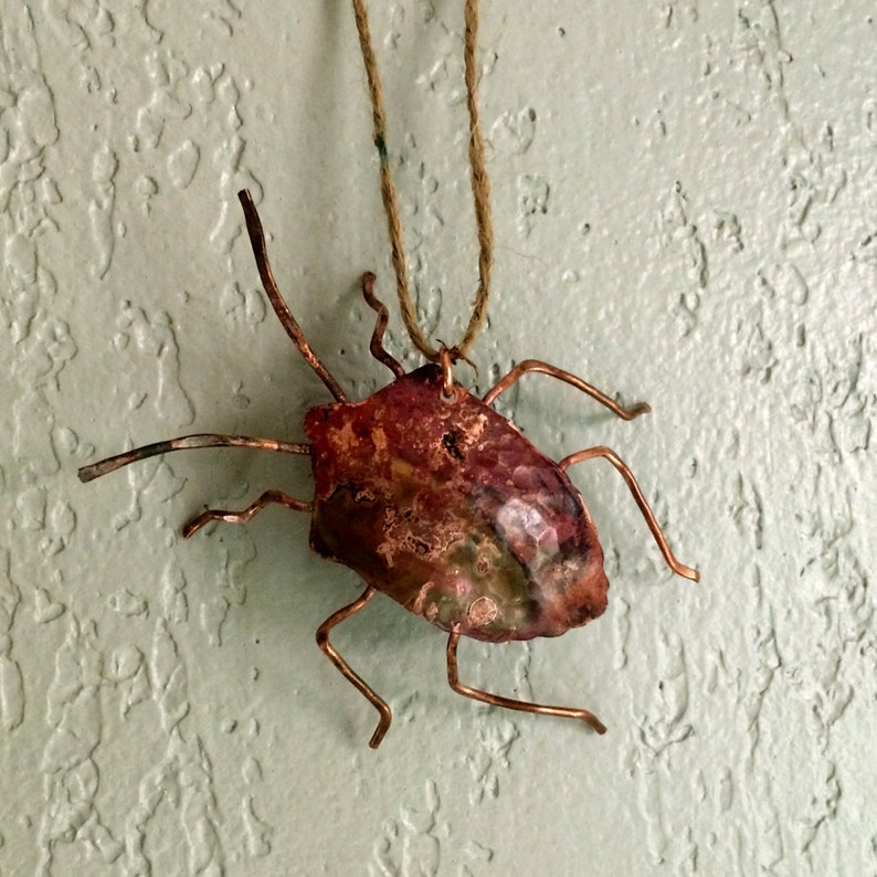 Copper Stink Bug Ornament, Shield Bug image 1