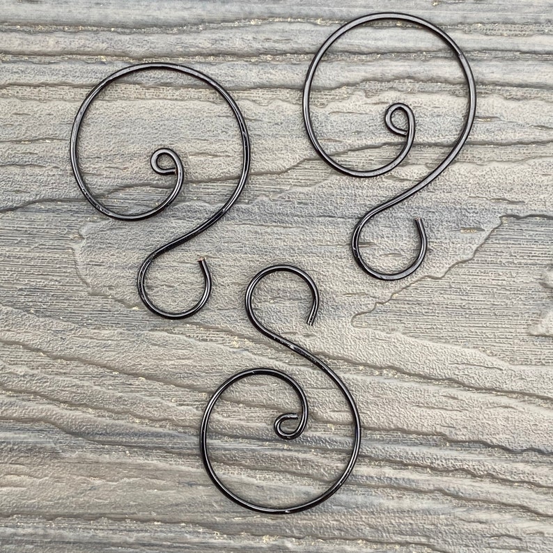 Large Swirl Ornament Hooks 1 3/4 Set of 12. Choice of Etsy