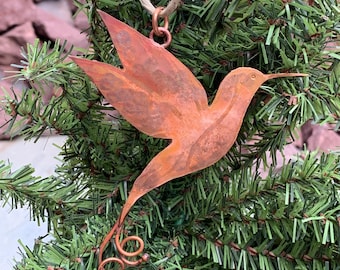 Copper Hummingbird Ornament