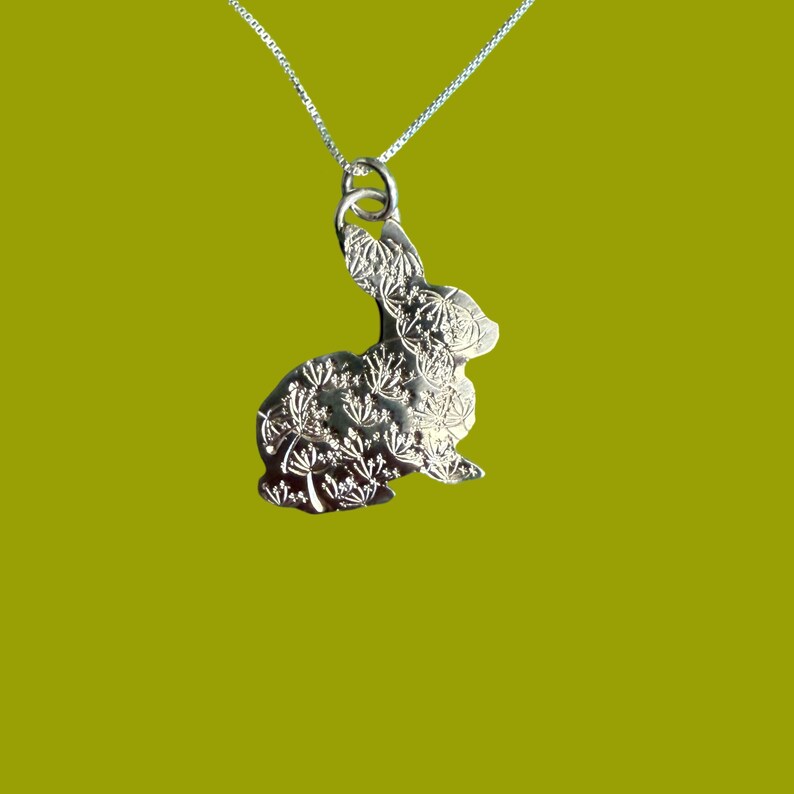 Bunny Rabbit Pendant, Sterling Silver - Etsy