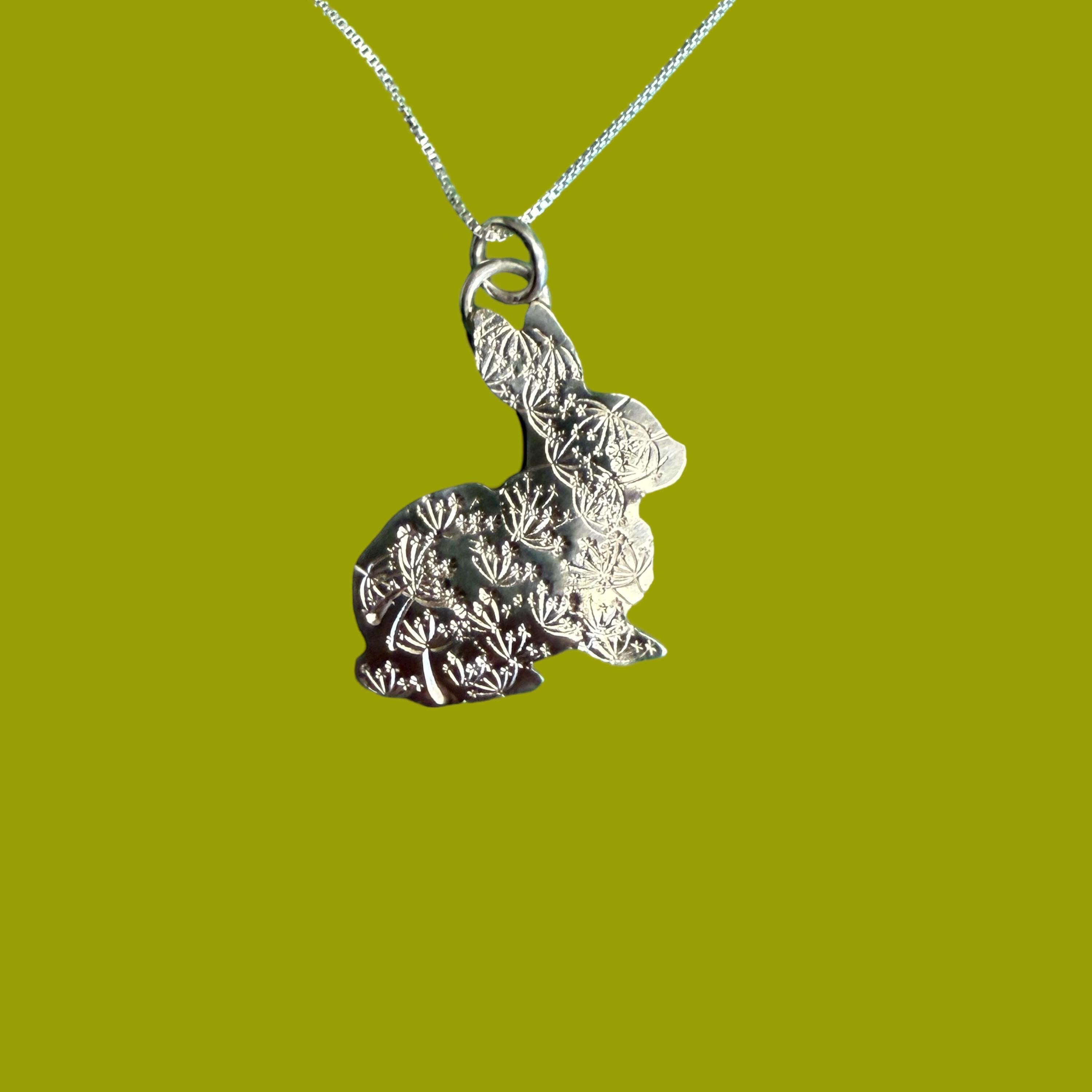 Bunny Rabbit Pendant, Sterling Silver - Etsy
