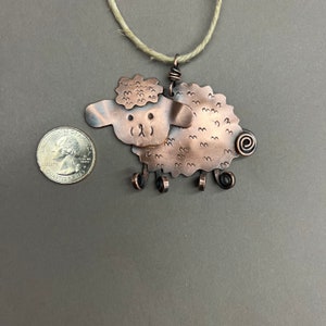 Copper Sheep Lamb Christmas Ornament image 2