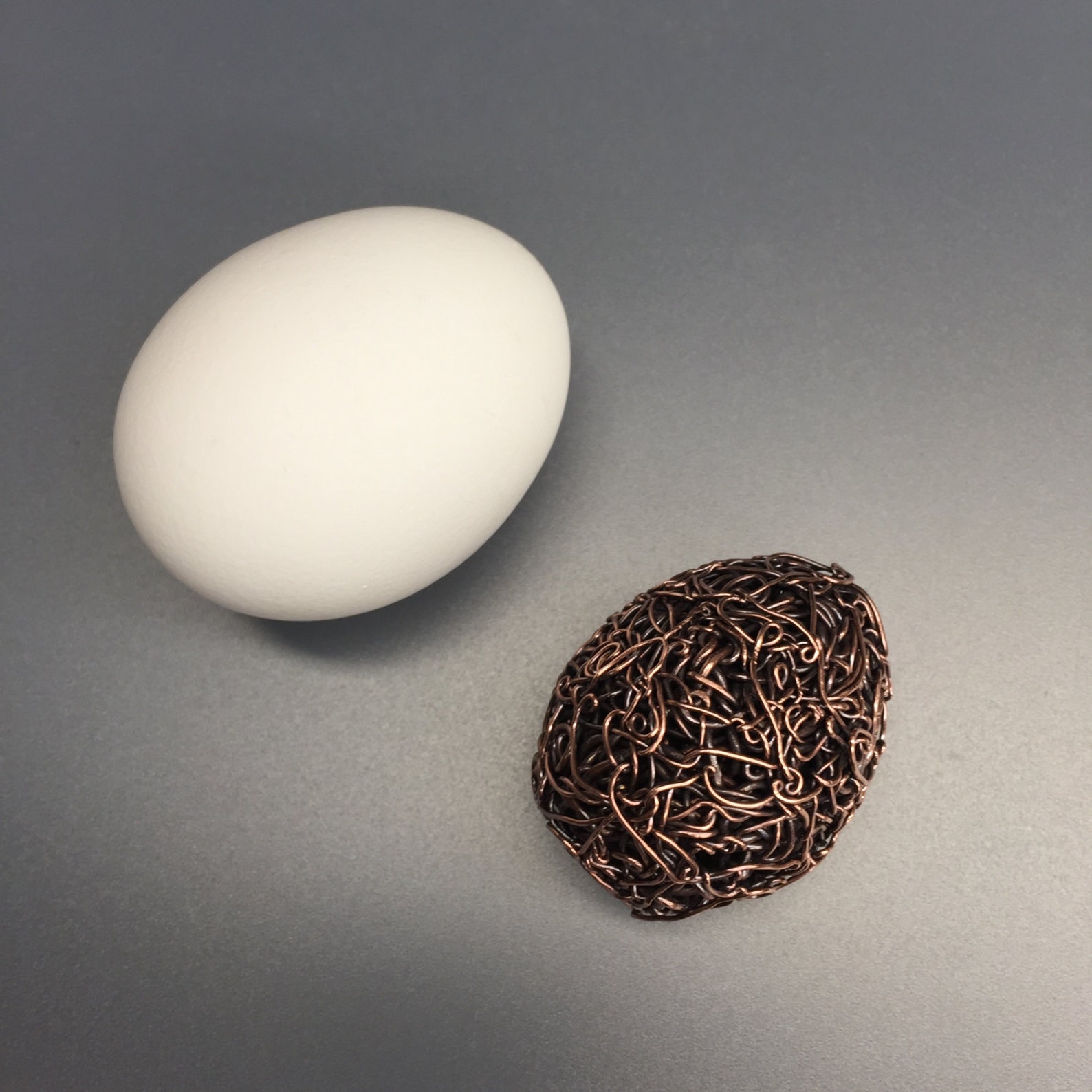 Woven Copper Dragon Egg Easter Collectible Sculpture Etsy