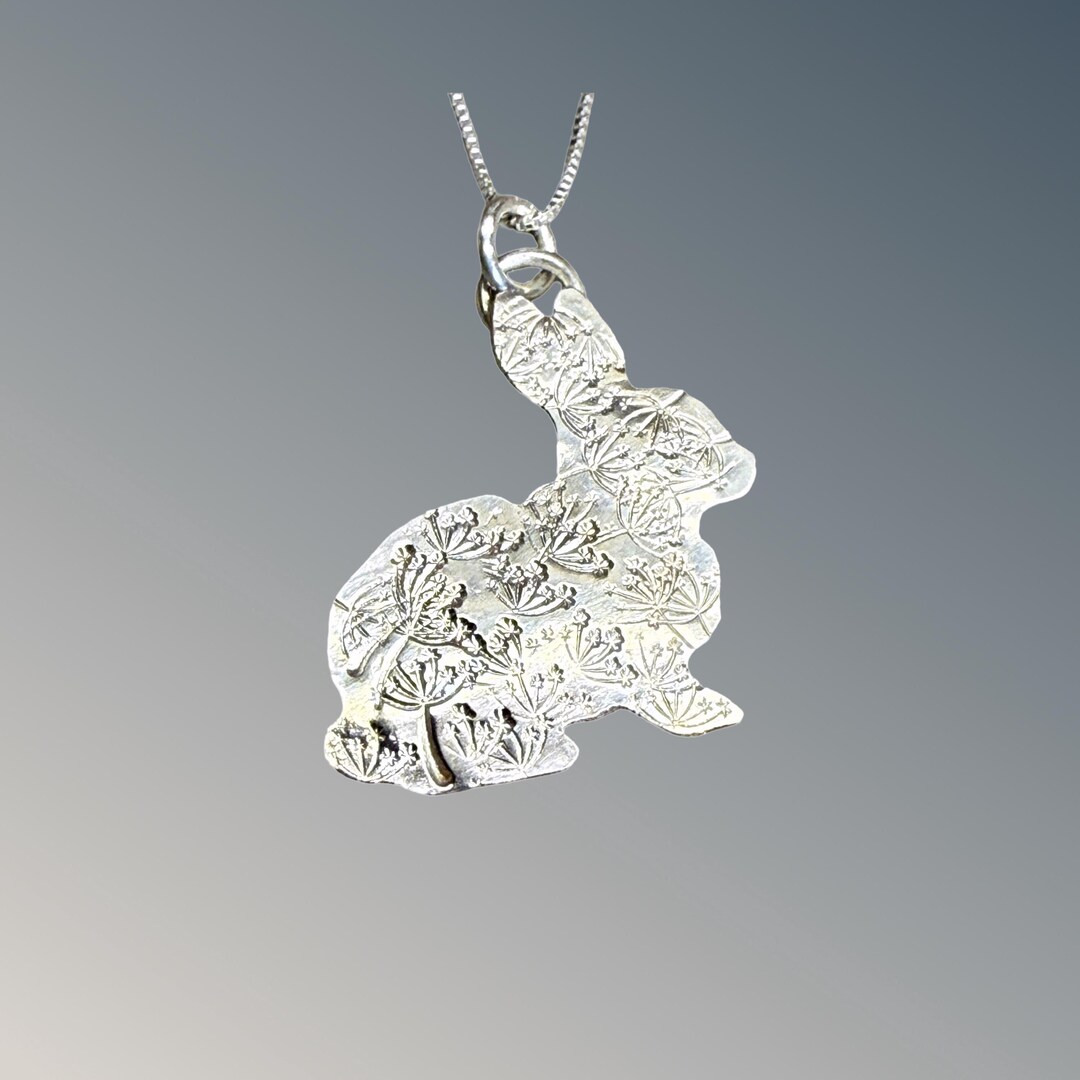 Bunny Rabbit Pendant, Sterling Silver - Etsy