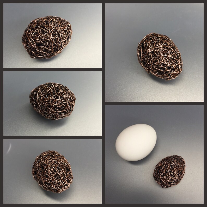 Woven Copper Dragon Egg Collectible Sculpture Etsy