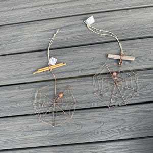 Copper Spider Web, Indoor-Outdoor Garden Hanging Decoration