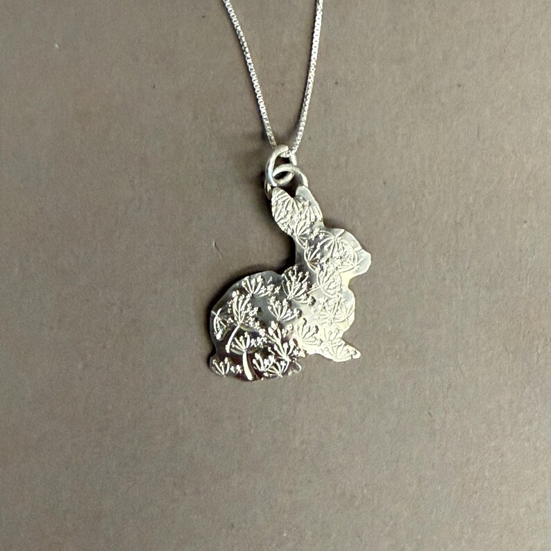 Bunny Rabbit Pendant, Sterling Silver - Etsy