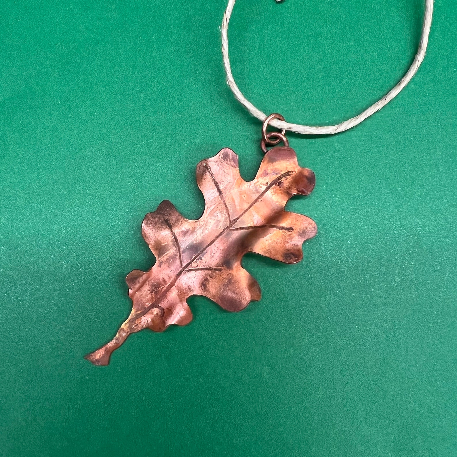 Copper Oak Leaf Ornament Etsy