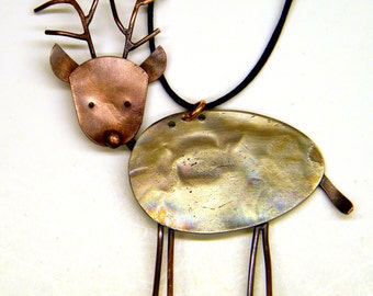 Spoon Deer Buck Reindeer Ornament