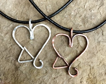 Adoption Triad Sterling Silver or Copper Necklace