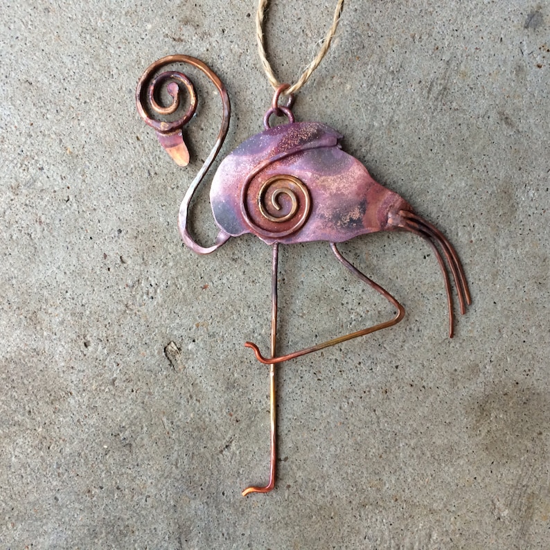 Copper Flamingo Ornament image 1