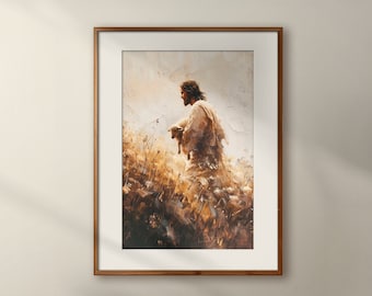 Jesus Leaves the 99 Christian Art Parable of the Lost Sheep, Jesus The Good Shepherd Printable