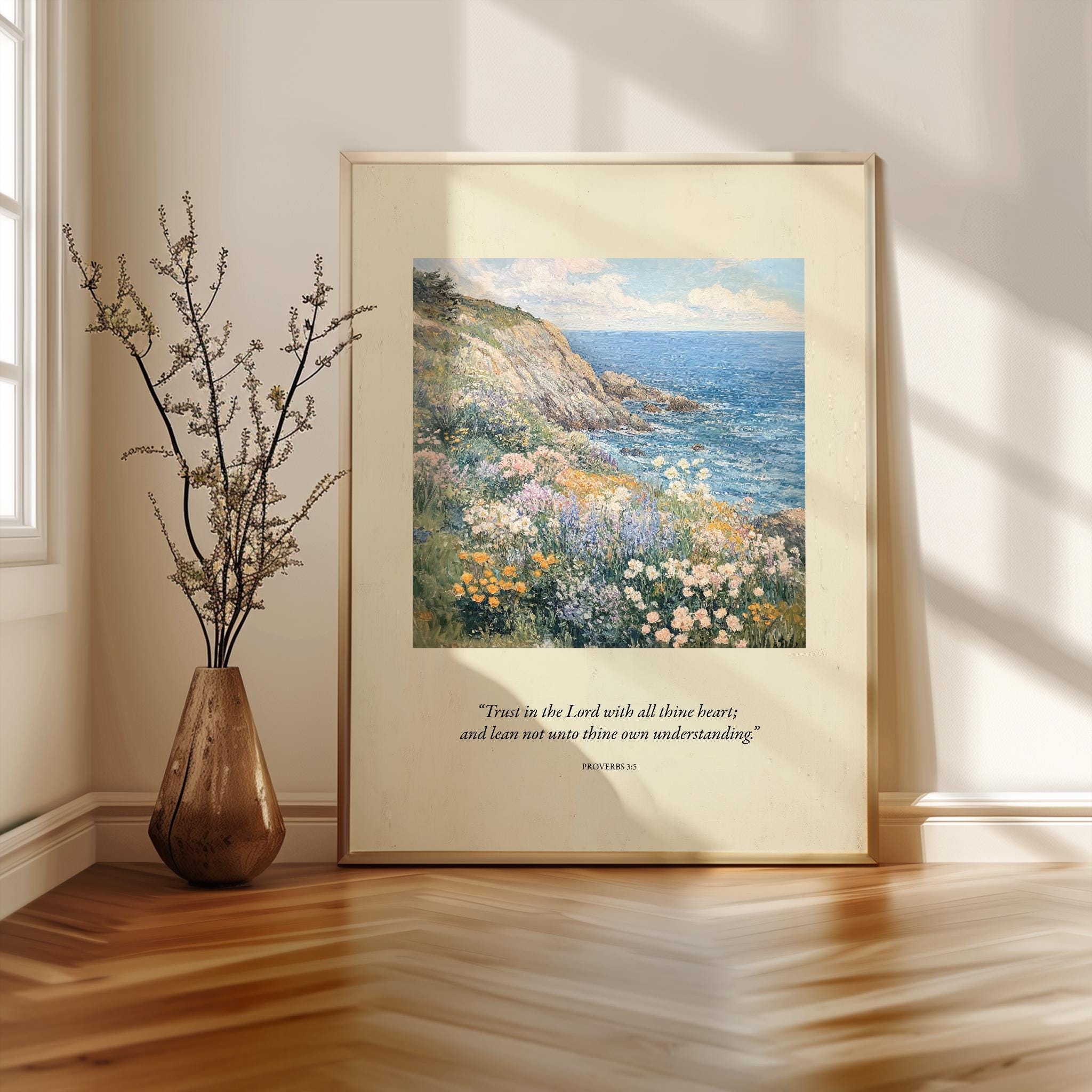 Bible Verse Art Prints, Oil Painting Style Scripture, Set of 6 (digital ...