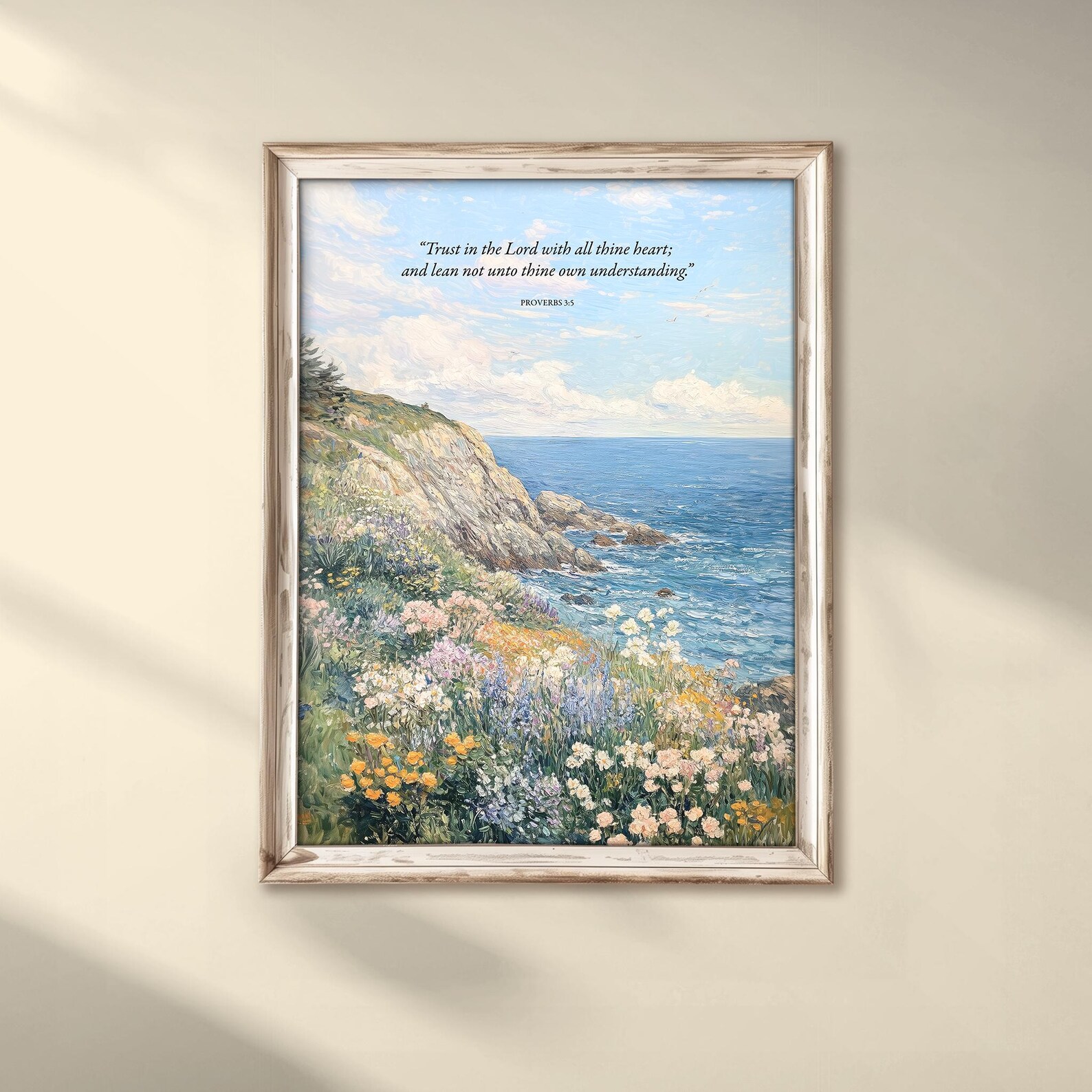 Bible Verse Art Prints, Oil Painting Style, Scripture Wall Art (digital ...