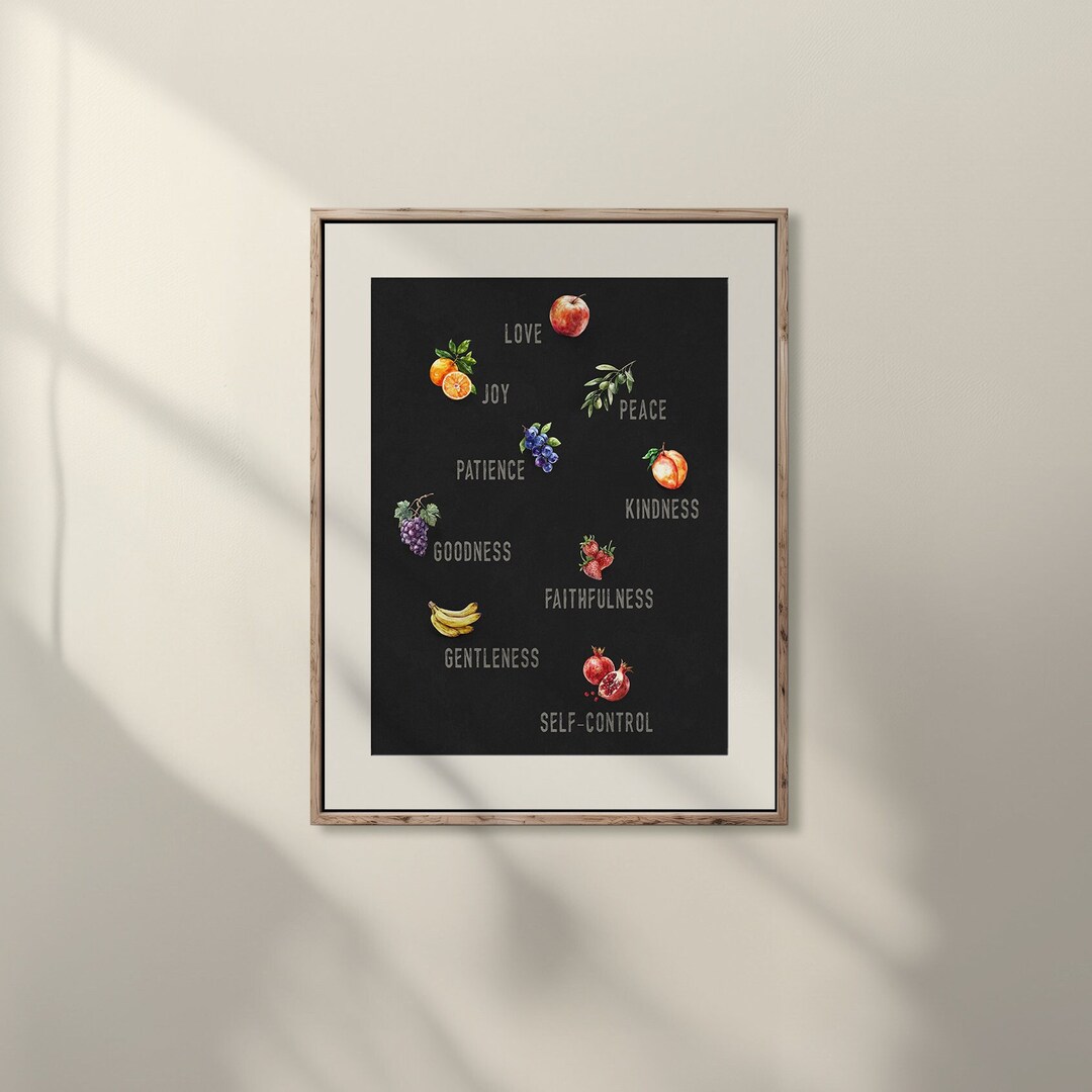 Fruit of the Spirit Christian Wall Art – Bible Verse Print (digital ...