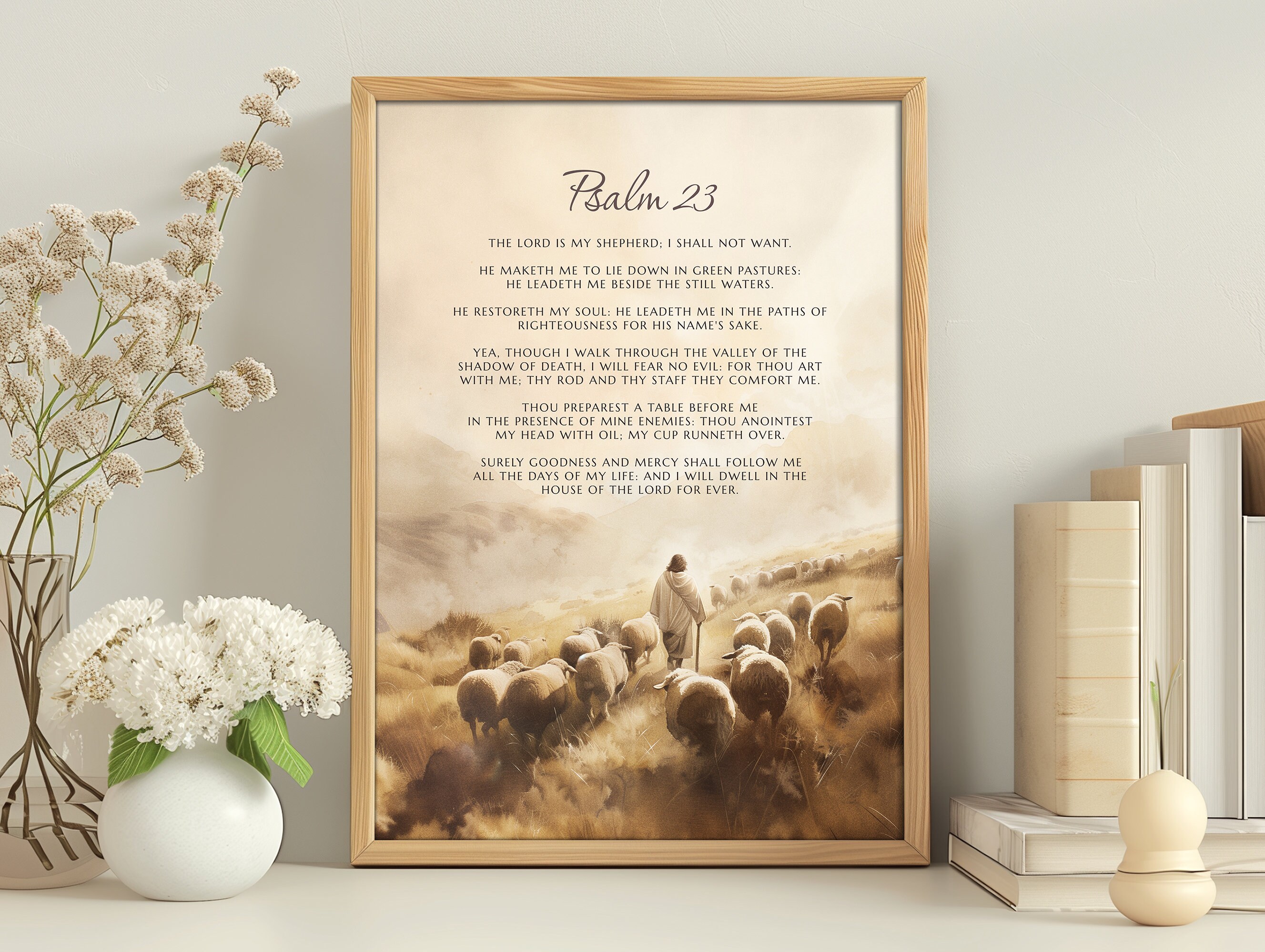 Psalm 23 Scripture Wall Art Set of Three – Inspirational Christian ...