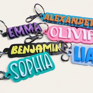 Custom 3D Printed Name Keychain: Personalized Bag Tag