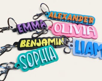 Custom 3D Printed Name Keychain: Personalized Bag Tag