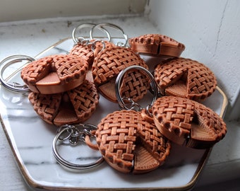 Pie shaped yarn cutter keychain