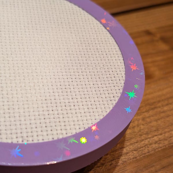 Holographic Sparkle Hoop Frame for Embroidery or Cross Stitch