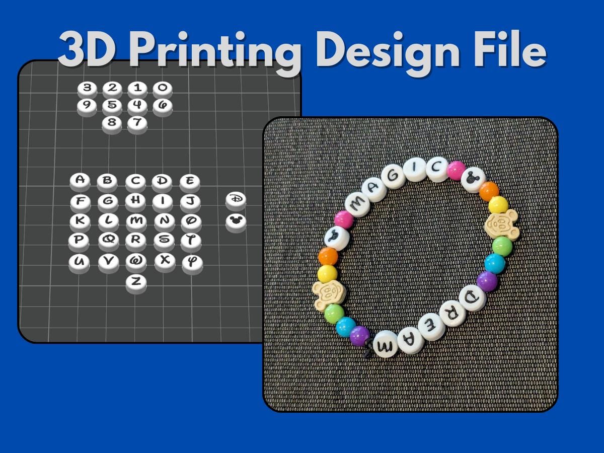 Waltograph Friendship Bracelet Beads - STL For 3D Printing
