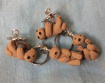 Sea Otter Clay Stitch Markers (Set of 4)