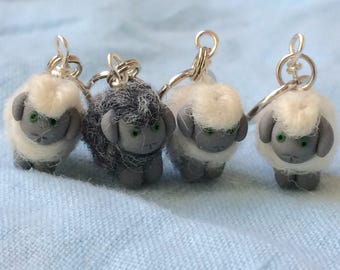 Woolly Sheep Stitch Markers (Flock of 4)